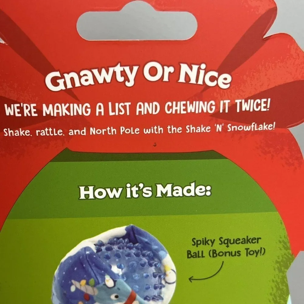 New Bark Gnawty or Nice Narwhal Snow Globe Barktic Chill Plush Dog Toy Barkbox